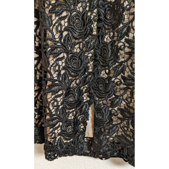 Women's Alice + Olivia Black Dandi Open-Back Lace Dress Size 6 - Picture 8 of 16